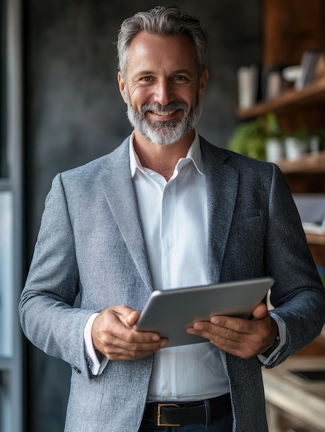 Smiling Man in Business Attire