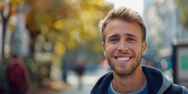 A smiling man with a beard looking directly at the camera