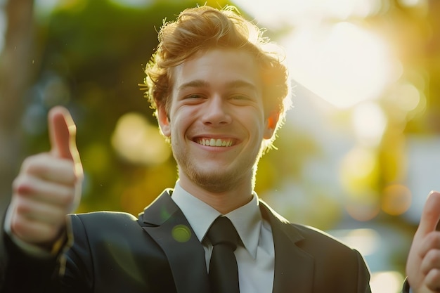 Photo a smiling man with a smile and a smile on his face