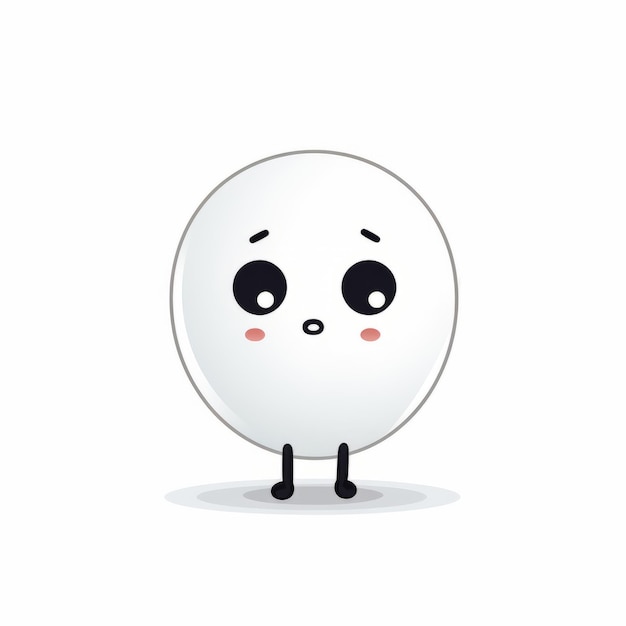 Smiling Minimalist Ball A Cute And Clean Cartoonish Character Design