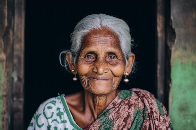 smiling old woman