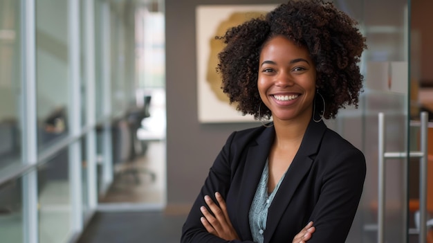 A Smiling Professional Womans Portrait