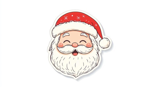 Photo smiling santa claus cartoon illustration for christmas