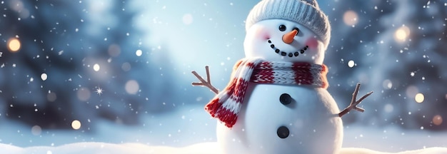 smiling snowman AI generated