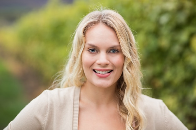 Smiling Woman looking at camera