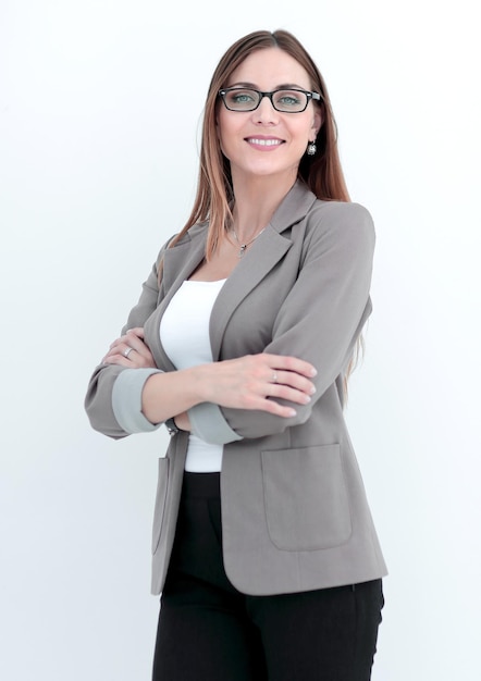 Smiling young business woman portrait