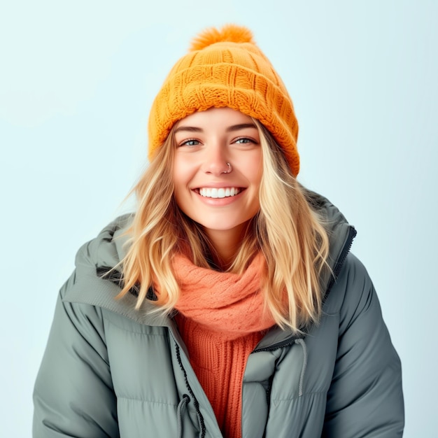 Smiling young woman isolated on white background