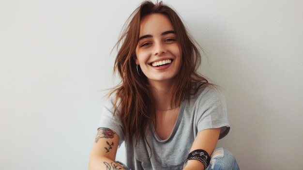 The smiling young woman