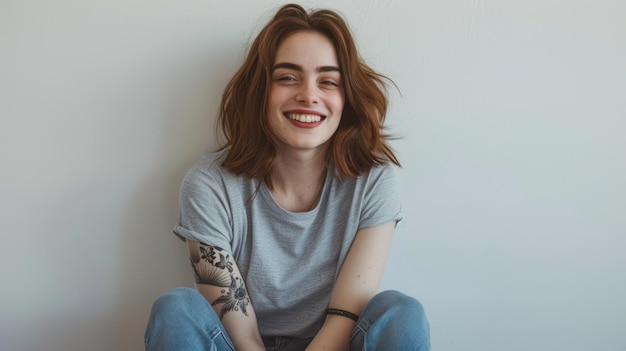 The smiling young woman