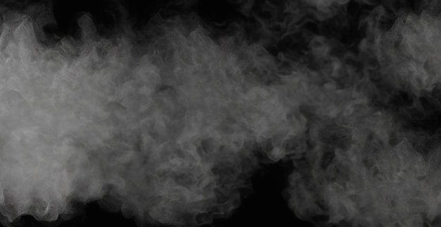 Smoke on a black background in slow motion.