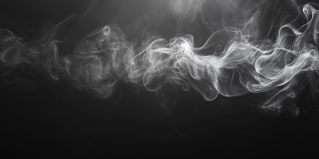 smoke on a black background with a black background