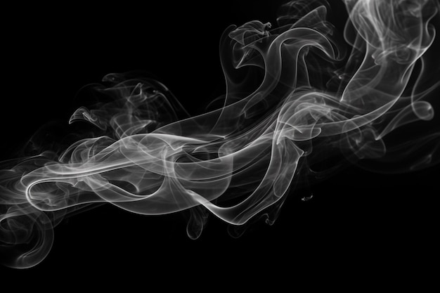 Smoke on a black background with a black background