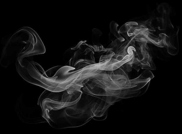 Smoke on black background