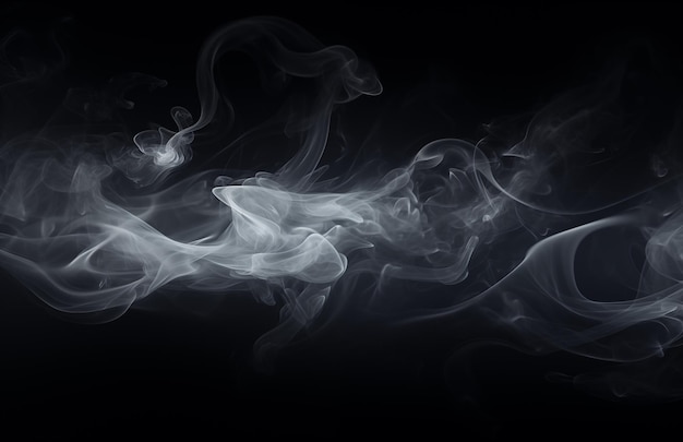 Smoke on black background