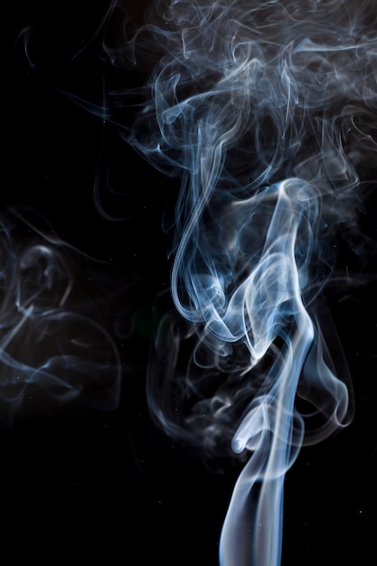 Smoke on black background.