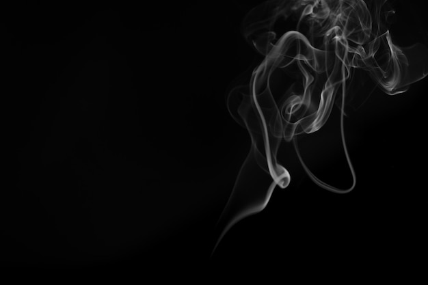 Smoke on the black background