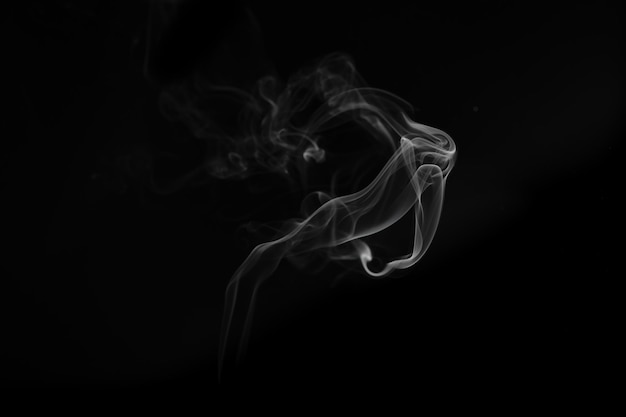 Smoke on the black background