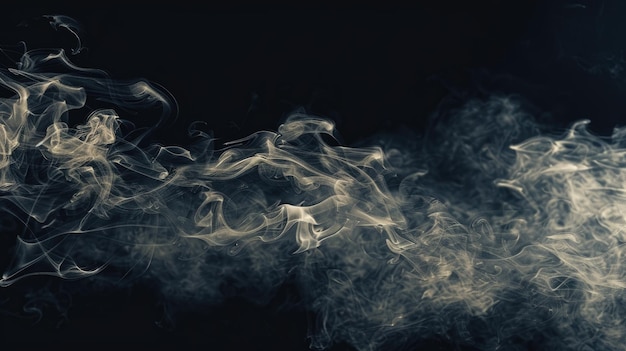 Smoke on black Generative AI