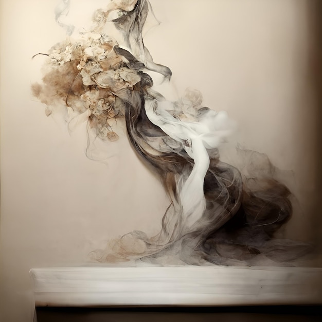 smoke blurred brown light and white