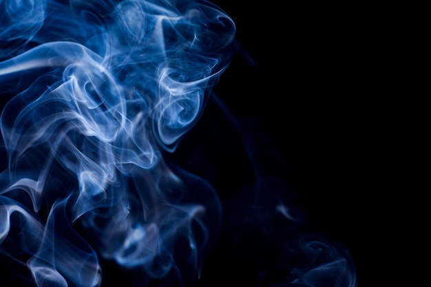 Smoke collection on black background