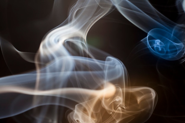 Smoke collection on black background