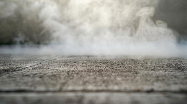 Photo smoke over concrete surface