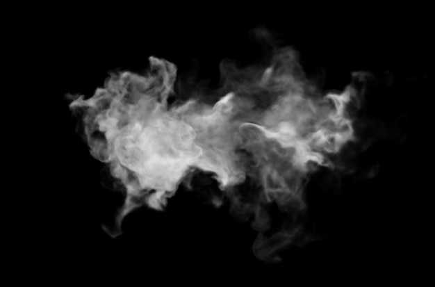 Smoke design on black background. Close-up. 3d illustration.