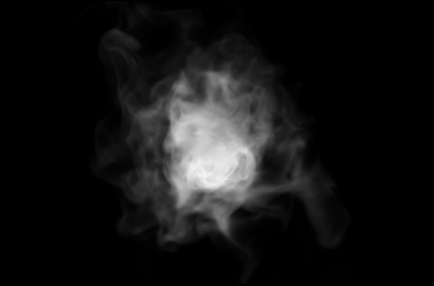 Smoke design on black background. Close-up. 3d illustration.