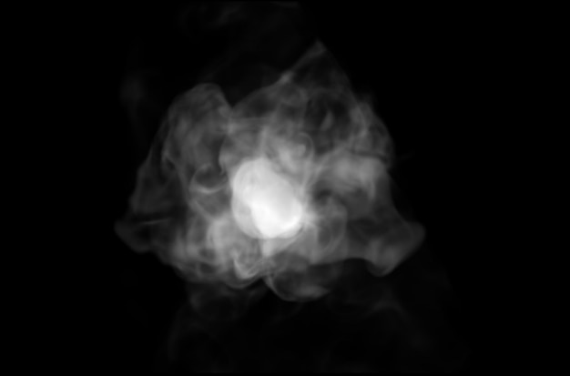 Smoke design on black background. Close-up. 3d illustration.