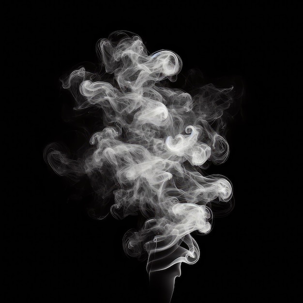 smoke fog fragments overlay isolated on black background