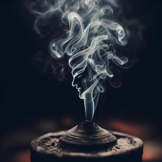 smoke forming a lord shiva art for maha shviratri wishes