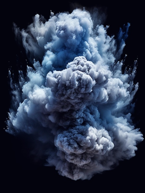 Smoke is pouring out of a black container into the air generative ai