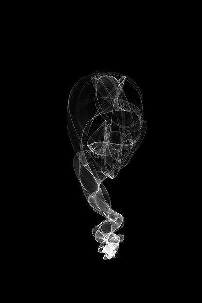 Photo a smoke is shown with a black background and the word smoke