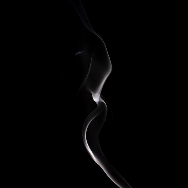 Smoke isolated on black background