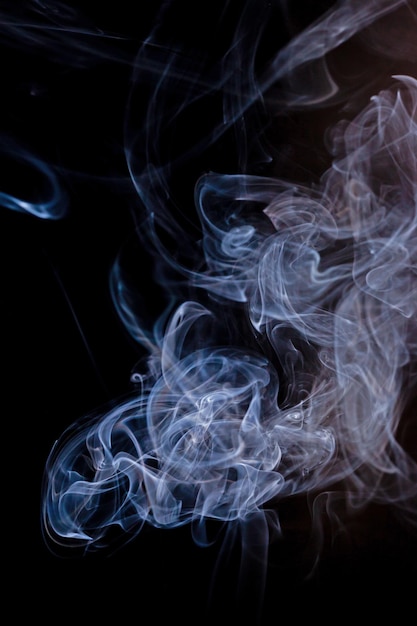 Smoke motion on black background