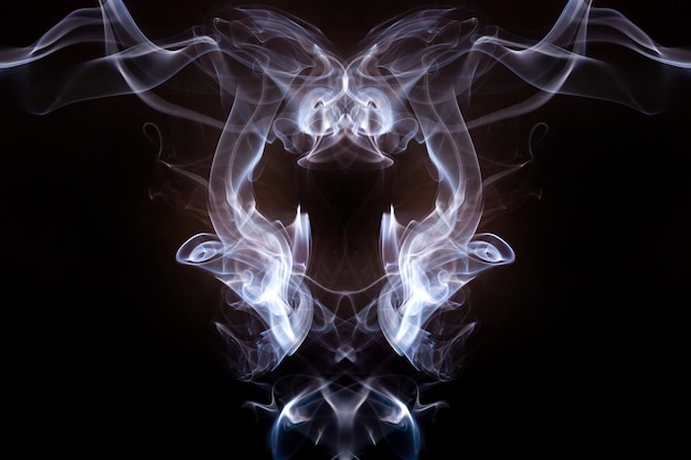 Smoke motion on black background