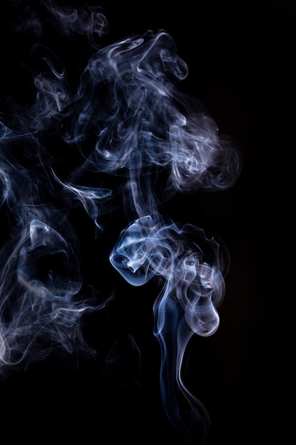 Smoke motion on black background