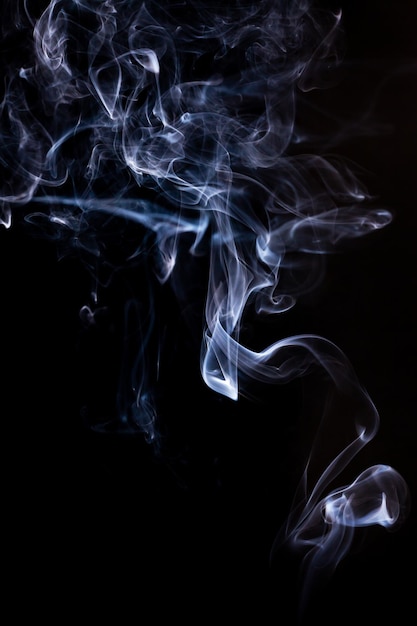 Smoke motion on black background