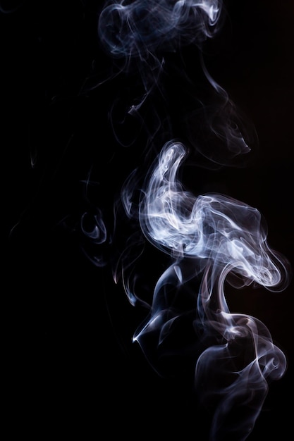 Smoke motion on black background