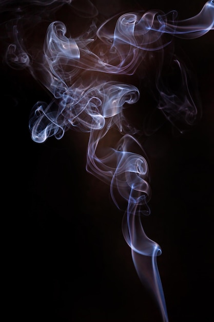 Smoke motion on black background