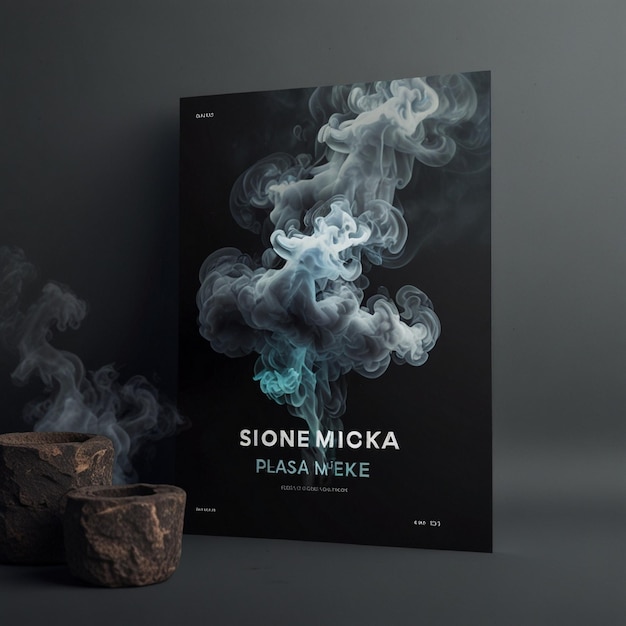 Smoke social media design post mockup generative AI