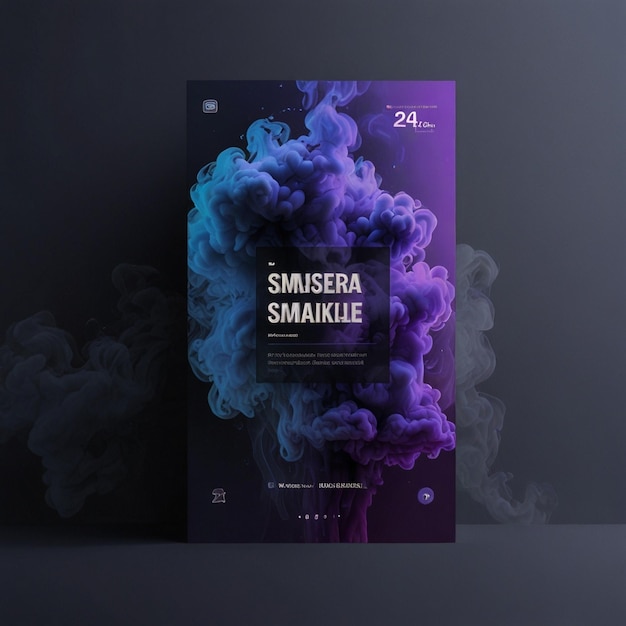 Smoke social media design post mockup generative AI