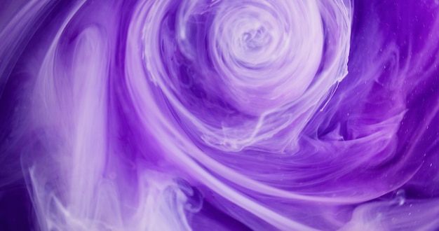 Smoke vortex ink cloud blur purple color glowing silk haze cloud texture paint floating in water