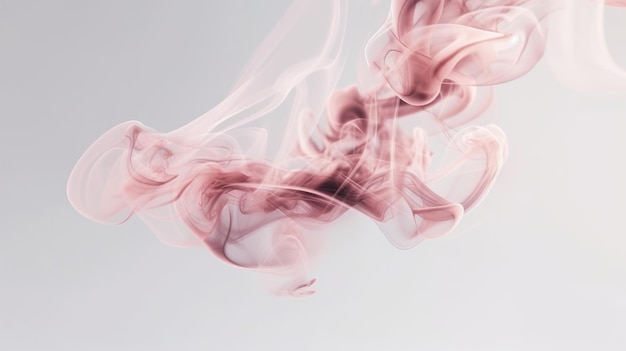 Smoke on white background Generative AI