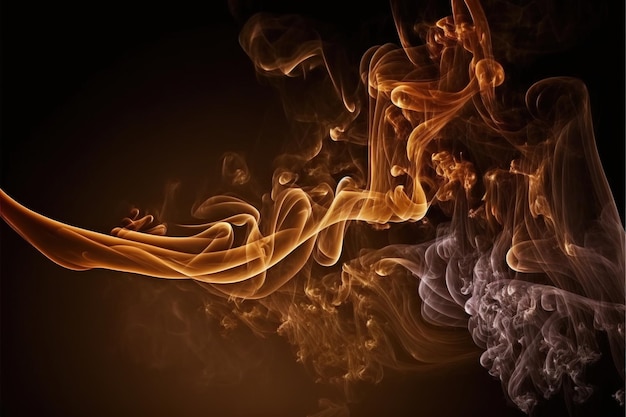 Smoke with black background cloud Made by AIArtificial intelligence