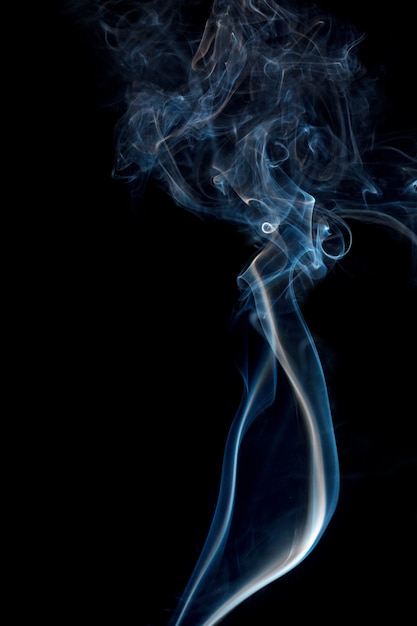 Smoke with black background