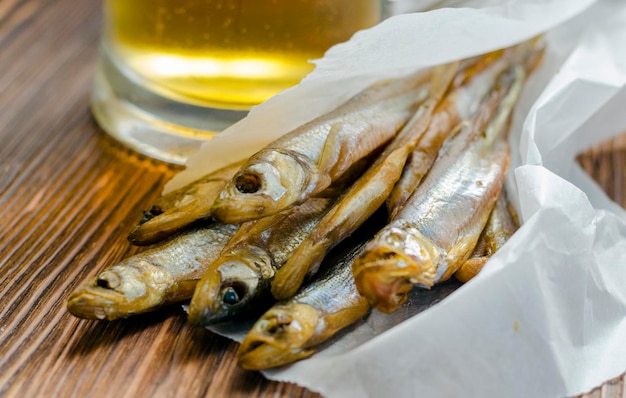 Smoked fish for beer