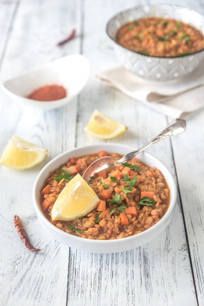 Smoked paprika red lentil stew