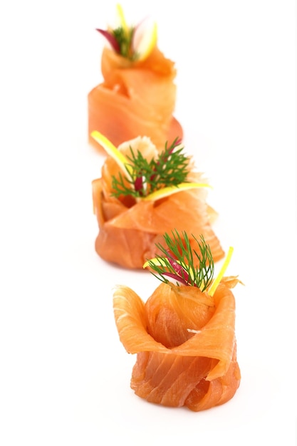 Smoked salmon appetizer