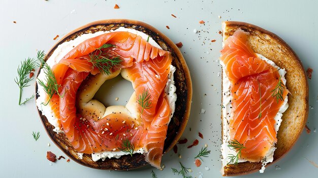 Smoked Salmon with Cream Cheese and Dill